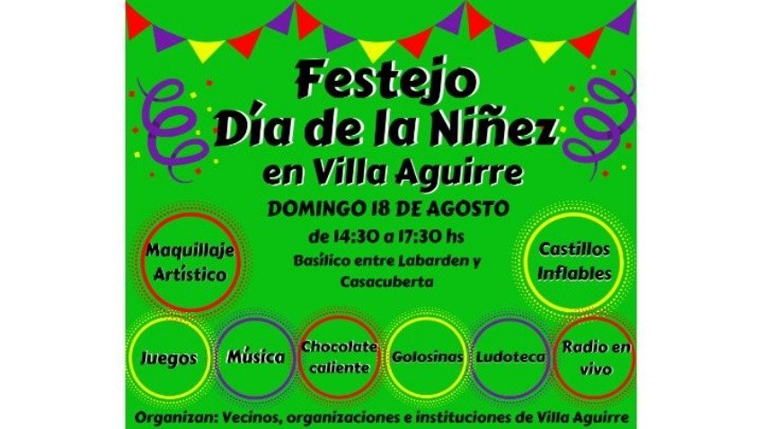 Festejo del día de la niñez en Villa Aguirre